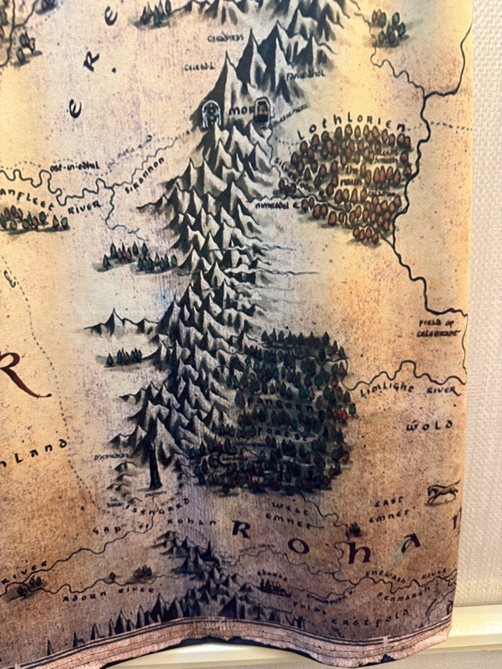 Map of Middle Earth Lord of the Rings Hobbit Bodycon Dress - Picture 4 of 7